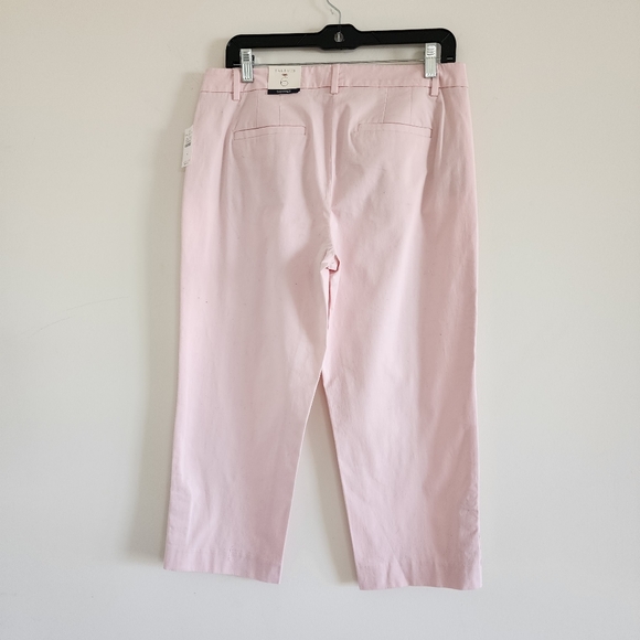 NWT Talbots Pale Pink Button Ankles Capri Pants Size 6 - Picture 4 of 14